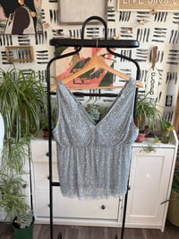 Image 1 of Fashion Nova sheer sequins top