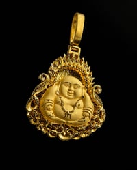Image 2 of 24k Lucky Buddha Pendant 