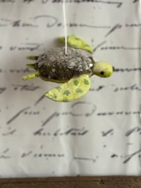 Image 2 of Spun Cotton Green Sea Turtle Ornaments