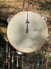 Image 5 of Tambourine Stained Glass Chimes -Multicolored 
