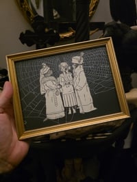 Image 1 of Cat Collection - Large Cat engravings with real preserved web- R