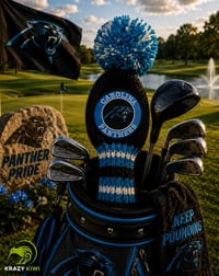 Image 1 of Carolina Panthers football custom Golf Club Cover hand knit logo NFL fan  gift-de68fbc5