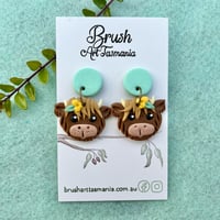 Image 3 of Highland Cow Earrings