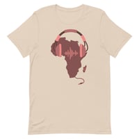 Image 1 of African Music Unisex Tee – mocha and pink