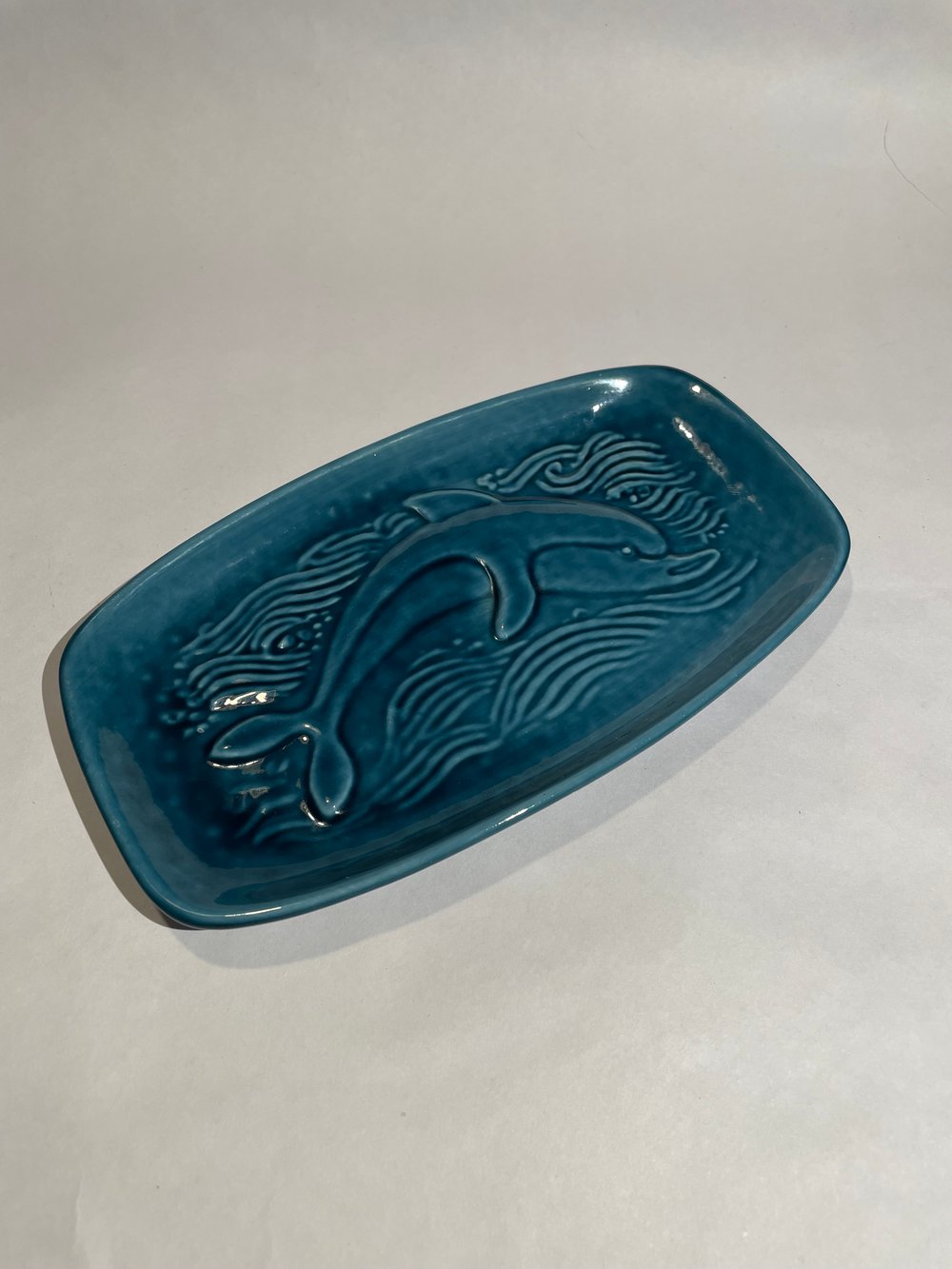 Image of Ceramic Dolphin Trinket Tray 