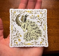 Image 5 of (Transparent) Floral Goat Sticker