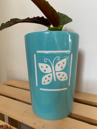 Image 2 of Angel Wing Begonia in Teal Butterfly Pot