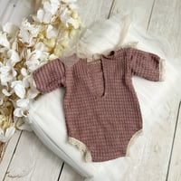 Image 2 of Newborn girls bodysuit Paolina | dusty purple