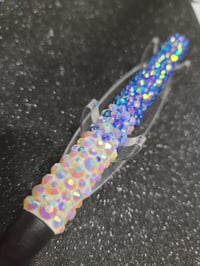 Image 3 of Blue & White Rhinstone Pen