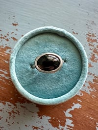 Image 11 of dark green tourmaline ring with twig band size 7.5