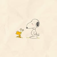 Snoopy and his flower