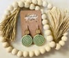 LIGHT SAGE GREEN TWISTED CLAY EARRINGS