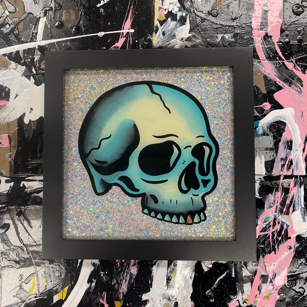 Skull 2.0 glass painting