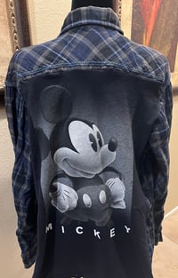 Vintage Navy/Khaki Flannel Shirt Mickey Mouse