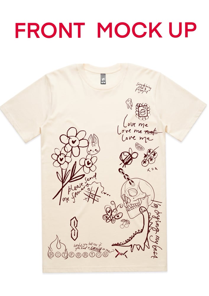 Image of Scribble tee preorder off white