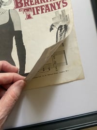 Image 4 of Moon River from Breakfast at Tiffany's, framed 1961 vintage sheet music