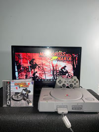 Image 1 of PlayStation 1 bundle w/ controller & Motocross Manía