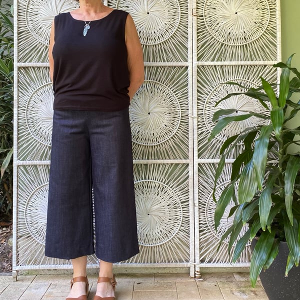 Image of  Linea pants 4/5 - Blue Denim