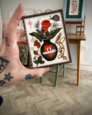 Image of Strawberry Snail  Framed Cutouts Original