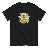 Image 3 of Unisex classic tee, Sunflower Dragonfly Bouquet Tee