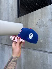 Image 2 of TRI TONE BLUE PUERTO RICO CUSTOM FITTED CAP