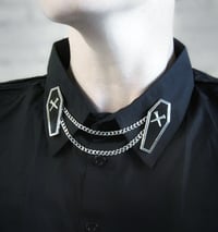 Image 1 of "Cross My Heart and Hope To Die" Collar Chain Lapel Pin Duo