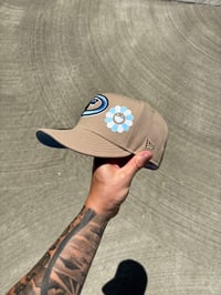 Image 2 of SKY BLUE BRIM DESERT TAN ARIZONA DIAMONDBACKS CUSTOM FITTED CAP