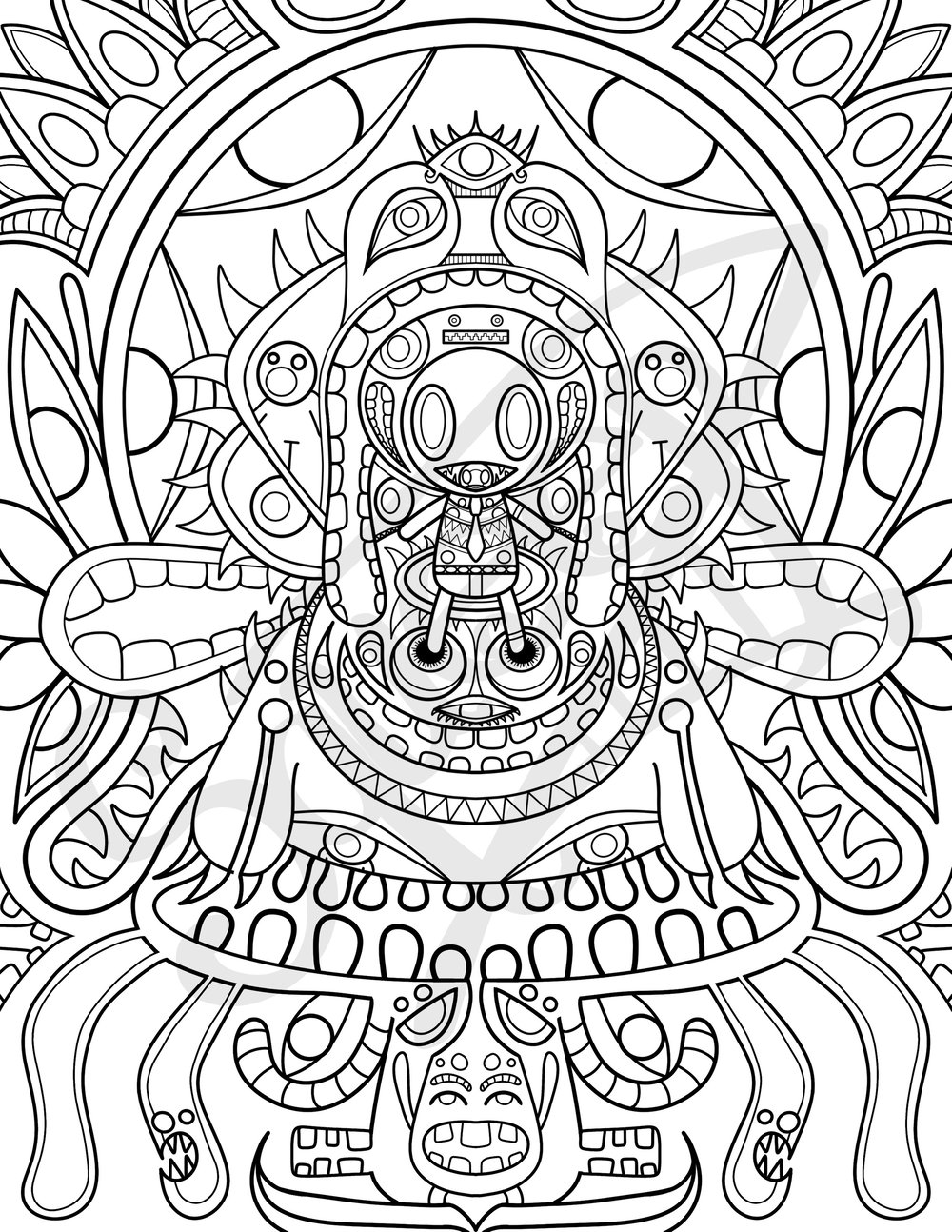 Image of Entities coloring book by Squeepz