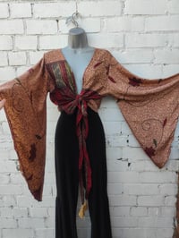 Image 1 of Stevie sari top with tassle- autumn colours