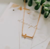 Image 1 of Golden Cross Necklace