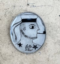 Image 1 of Smoking Sailor Brooch