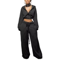 Image 4 of Long Sleeve Hoodie and Wide Leg Zipper Set