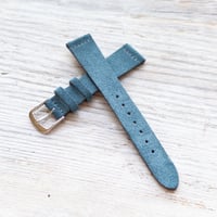 Image 4 of Classic Italian Suede watch strap - Teal