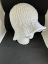 crochet white bucket hat 