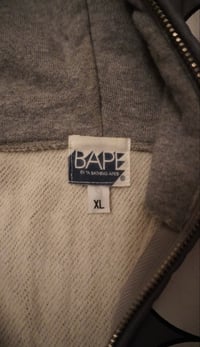 Image 4 of Bape KAWS Chomper Hoodie gray 