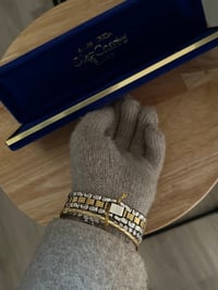 Image 7 of Vintage Oleg Cassini Two Tone Gorgeous Dial Watch