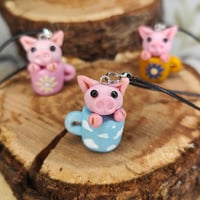 Image 3 of Wisiorki - "Świnka w kubku" 🐷🩷✨