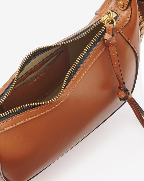 Image of ISABEL MARANT OSKAN MOON SHOULDER BAG COGNAC