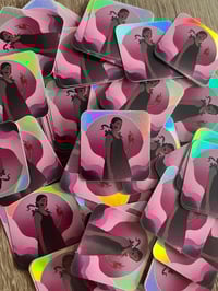 Stickers holographique flamme