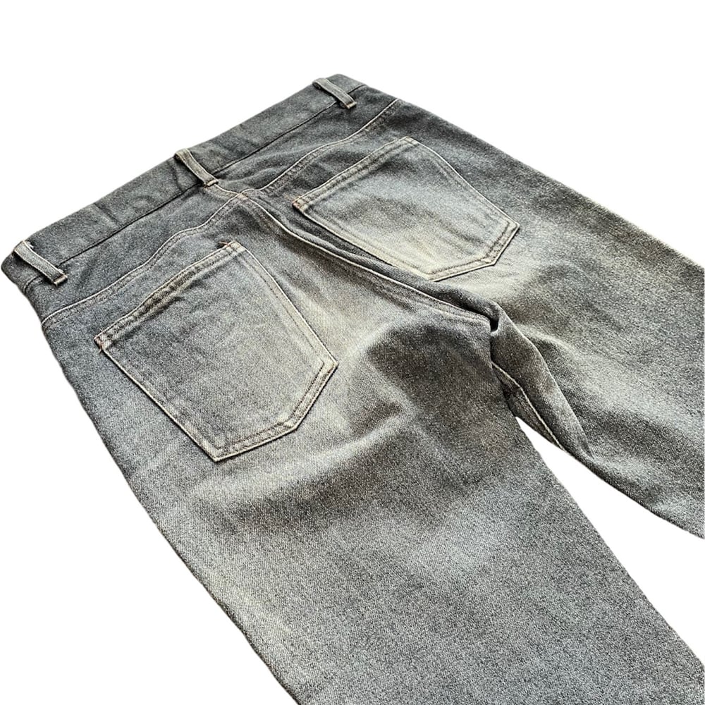 Rip Van Winkle Flared Grey Faded Denim 