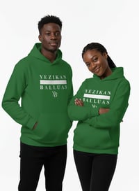 Image 3 of YB Green Heavy Blend Fleece Pullover Hoodie 