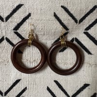 Image 1 of Wooden Rounds Earrings