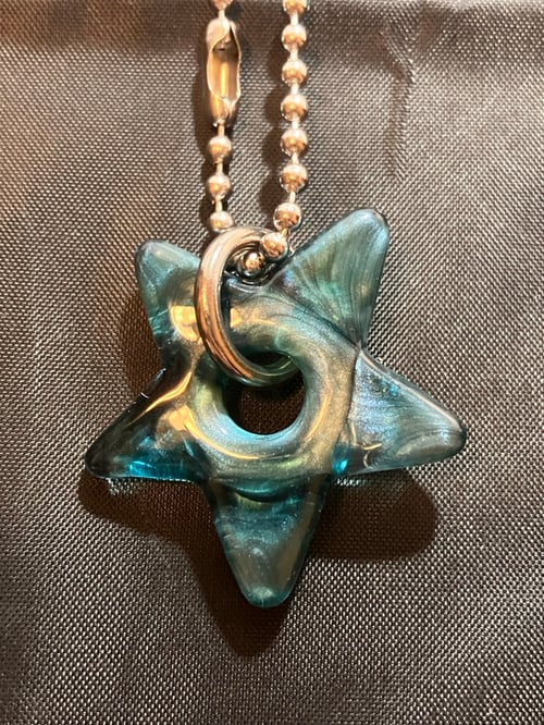 Image of mini metallic blue star
