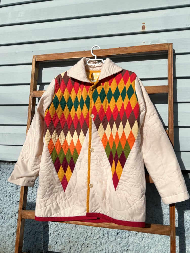 Image of Quilt Collared Coat — Lone Star Cropped