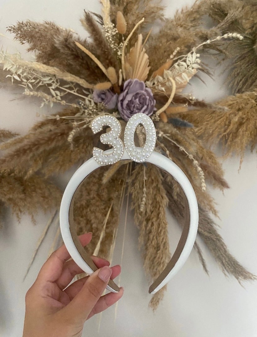 30th sale birthday headband