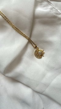 Image 2 of Sunshine & Moonlight Necklace 24k