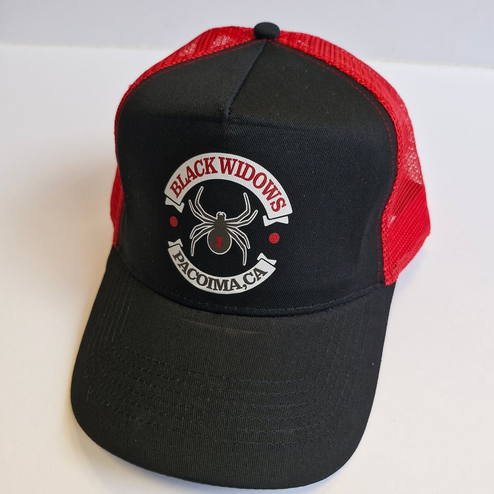 Image of Black Widows Any Which Way But Loose Inspired Trucker Cap Hat