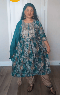 Image 4 of Aruna_Soft Rayon Kurtha Set (Naira Cut)_D#0001