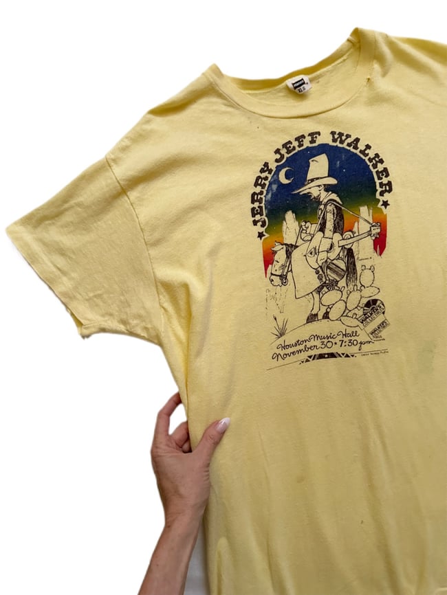 1974 Jerry Jeff Walker concert t shirt 