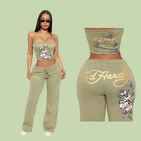 Ed Hardy Tube Top Pants Set